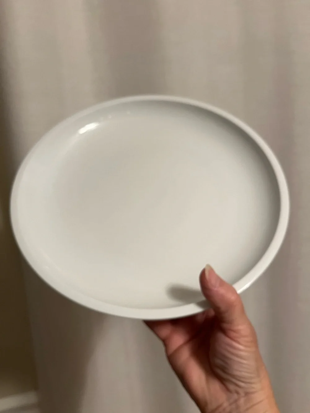 Crate & Barrel White Ceramic Dinner Plates – Set of 2